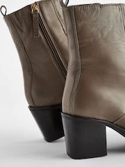 Mink Brown Forever Comfort® Point Toe Heeled Ankle Boots - Image 8 of 9