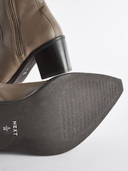 Mink Brown Forever Comfort® Point Toe Heeled Ankle Boots - Image 9 of 9