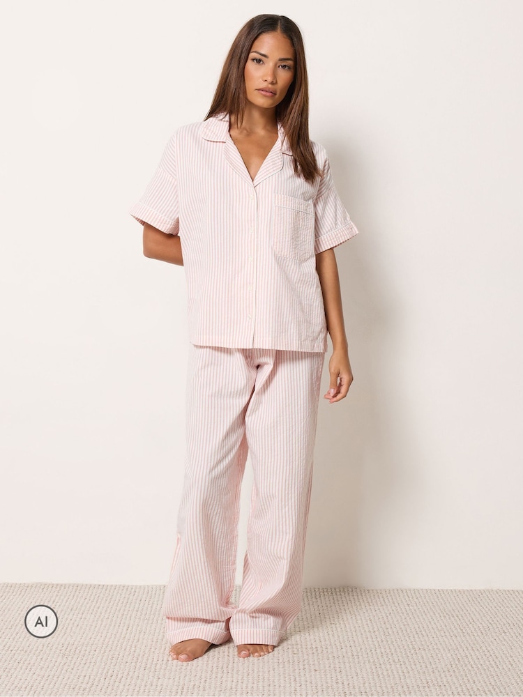 PixieGirl Petite жолақты кең аяқты пижама жиынтығы - 6суретінің 1 суреті