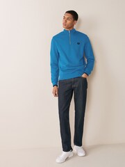 Голубой Ocean - Fred Perry Quarter Zip Sweatshirt - Image 2 of 5