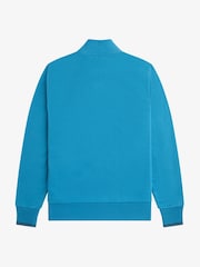 Голубой Ocean - Fred Perry Quarter Zip Sweatshirt - Image 4 of 5