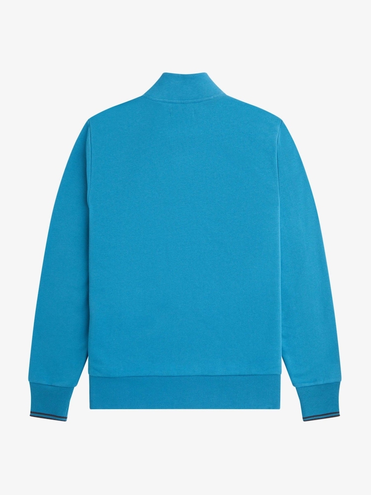Fred Perry Mens 100% Cotton Quarter Zip Sweatshirt - Image 4 of 4