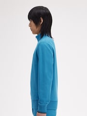 Голубой Ocean - Fred Perry Quarter Zip Sweatshirt - Image 5 of 5