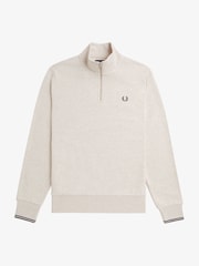 Fred Perry Mens 100% Cotton Quarter Zip Sweatshirt - Image 3 of 4