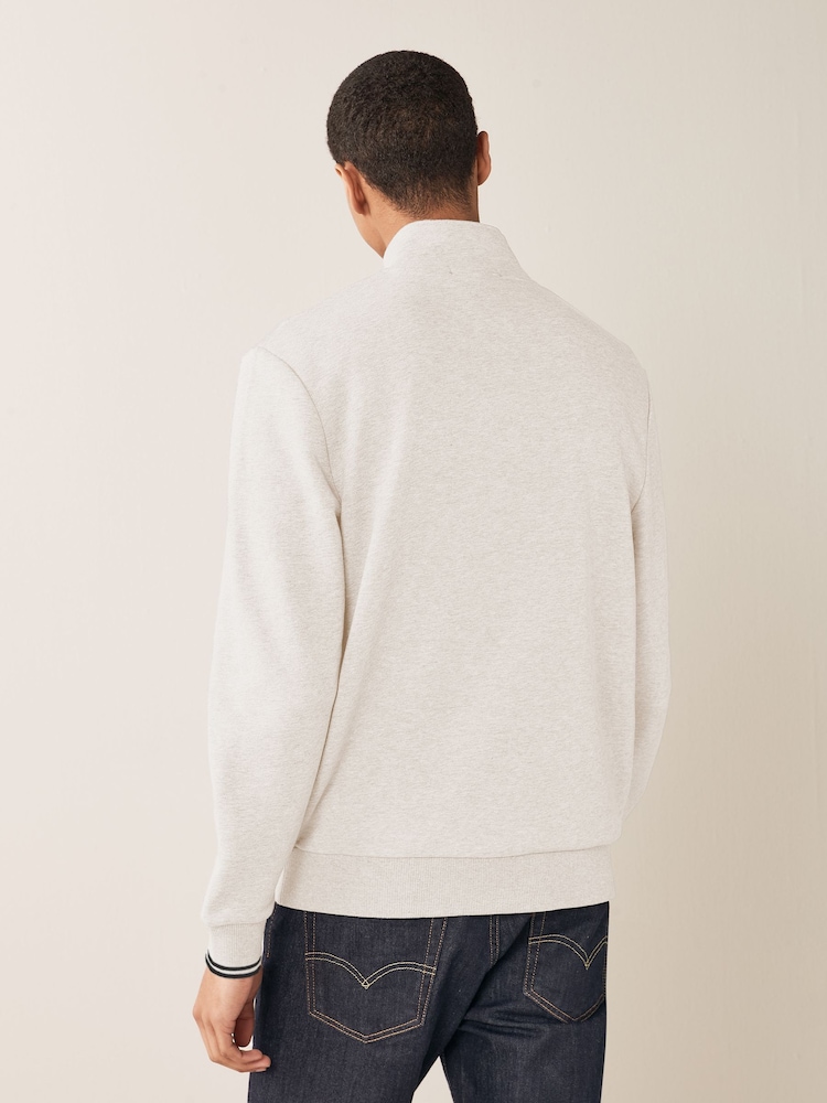 Fred Perry Mens 100% Cotton Quarter Zip Sweatshirt - Image 2 of 4