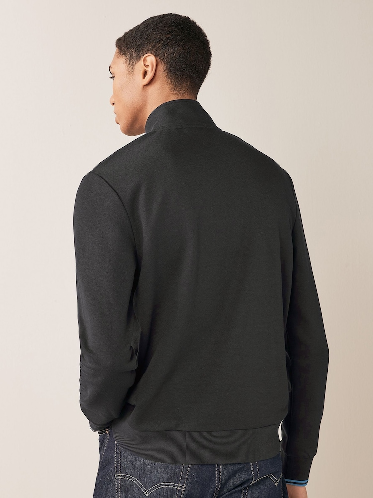 Fred Perry Mens 100% Cotton Quarter Zip Sweatshirt - Image 2 of 7