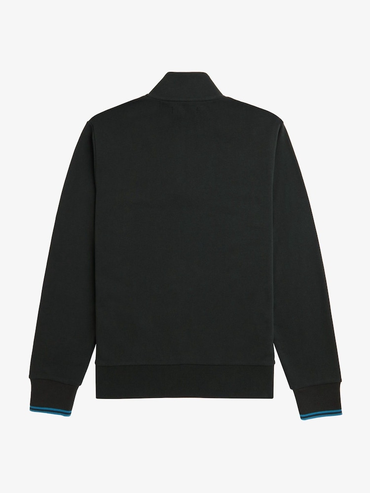 Fred Perry Mens 100% Cotton Quarter Zip Sweatshirt - Image 7 of 7