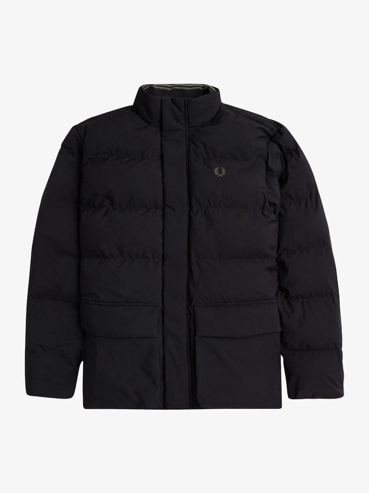 Fred Perry Black Padded Jacket - Image 9 of 10