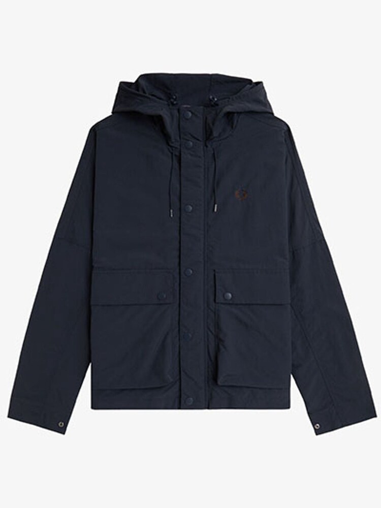Fred Perry Navy Short Snorkal Parka Jacket - Image 1 of 2