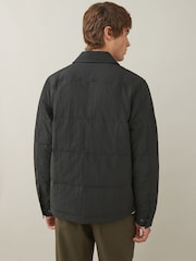 Fred Perry Black Quilted Overshirt - Image 2 of 8