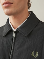 Fred Perry Black Quilted Overshirt - Image 6 of 8
