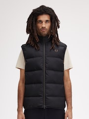 Fred Perry Padded Insulated Black Gilet - Image 1 of 7