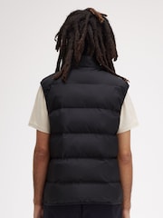 Fred Perry Padded Insulated Black Gilet - Image 2 of 7