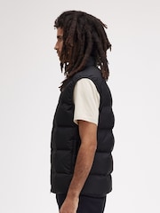 Fred Perry Padded Insulated Black Gilet - Image 4 of 7