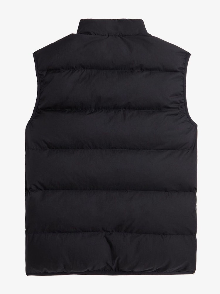 Fred Perry Padded Insulated Black Gilet - Image 7 of 7