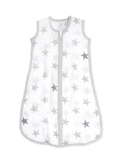 aden + anais Grey Essentials 1.0 Tog Summer 100% Cotton Sleeping Bag - Image 1 of 3