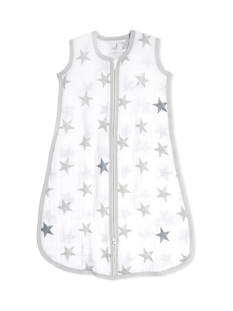 aden + anais Grey Essentials 1.0 Tog Summer 100% Cotton Sleeping Bag - Image 1 of 3