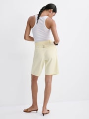 Mango Yellow Denim Bermuda Shorts - Image 2 of 7