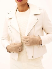Neutral Suede Gloves - Image 1 of 3