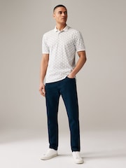 Grey 100% Cotton Scion Print Polo Shirt - Image 2 of 8