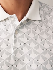 Grey 100% Cotton Scion Print Polo Shirt - Image 5 of 8