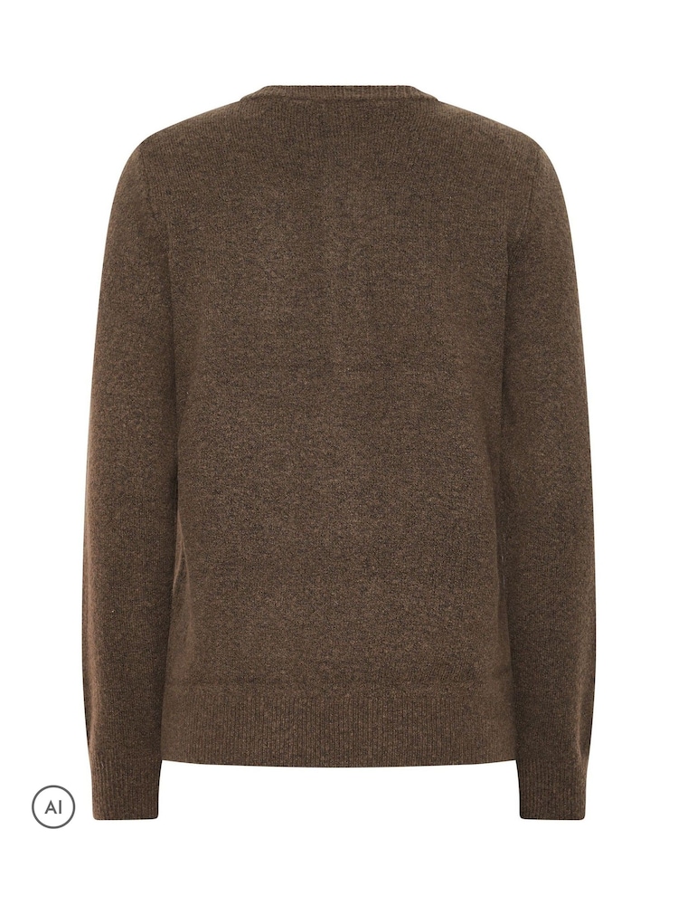 Long Tall Sally Brown Half Button Knitted Jumper - Image 6 of 6 Long Tall Sally Brown Half Button Knitted Jumper - Image 6 of 6