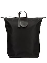 Pure Luxuries London Black 'Louison' Canvas & Leather Backpack - Image 3 of 6
