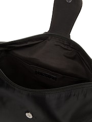 Pure Luxuries London Black 'Louison' Canvas & Leather Backpack - Image 5 of 6