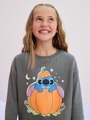 Charcoal Grey Lilo & Stitch 100% Cotton Halloween License Pyjamas (3-16yrs) - Image 4 of 9