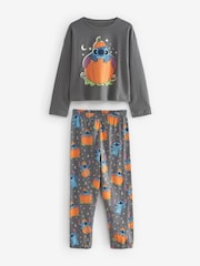 Charcoal Grey Lilo & Stitch 100% Cotton Halloween License Pyjamas (3-16yrs) - Image 7 of 9