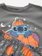 Charcoal Grey Lilo & Stitch 100% Cotton Halloween License Pyjamas (3-16yrs) - Image 8 of 9