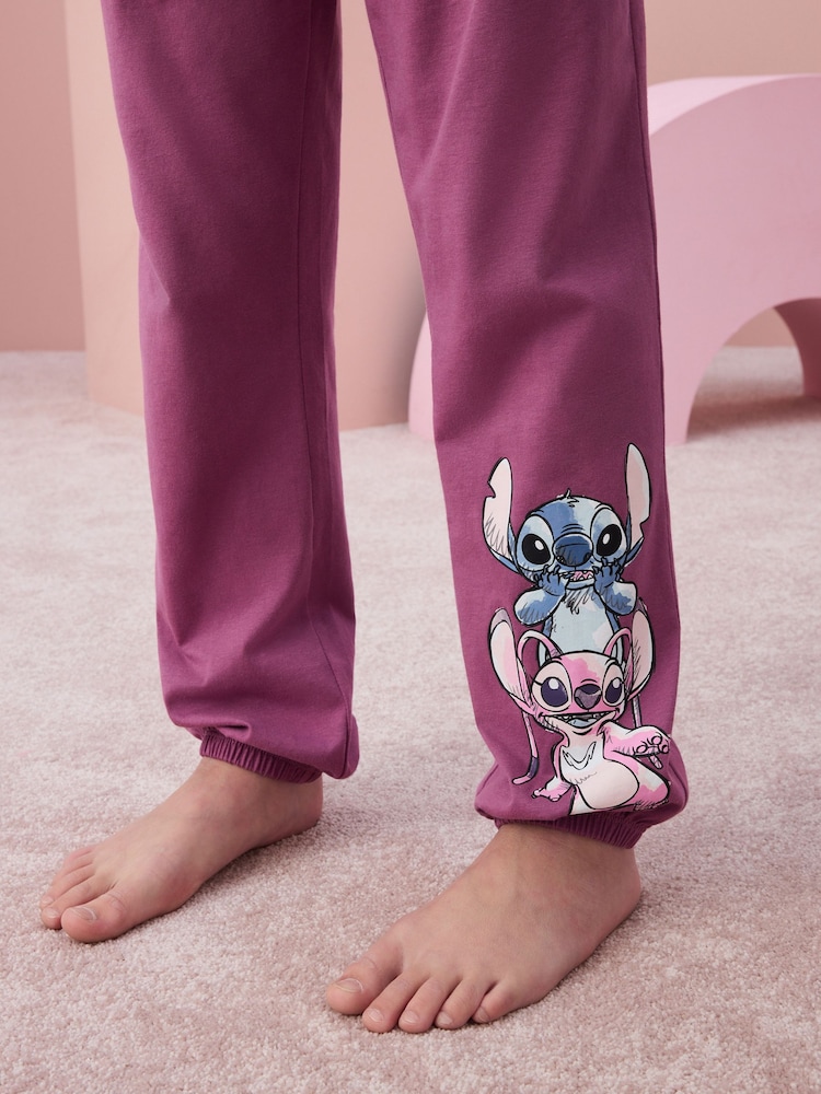 Blue/ Purple Lilo and Stitch License Pyjamas 2 Pack (3-16yrs) - Image 6 of 11