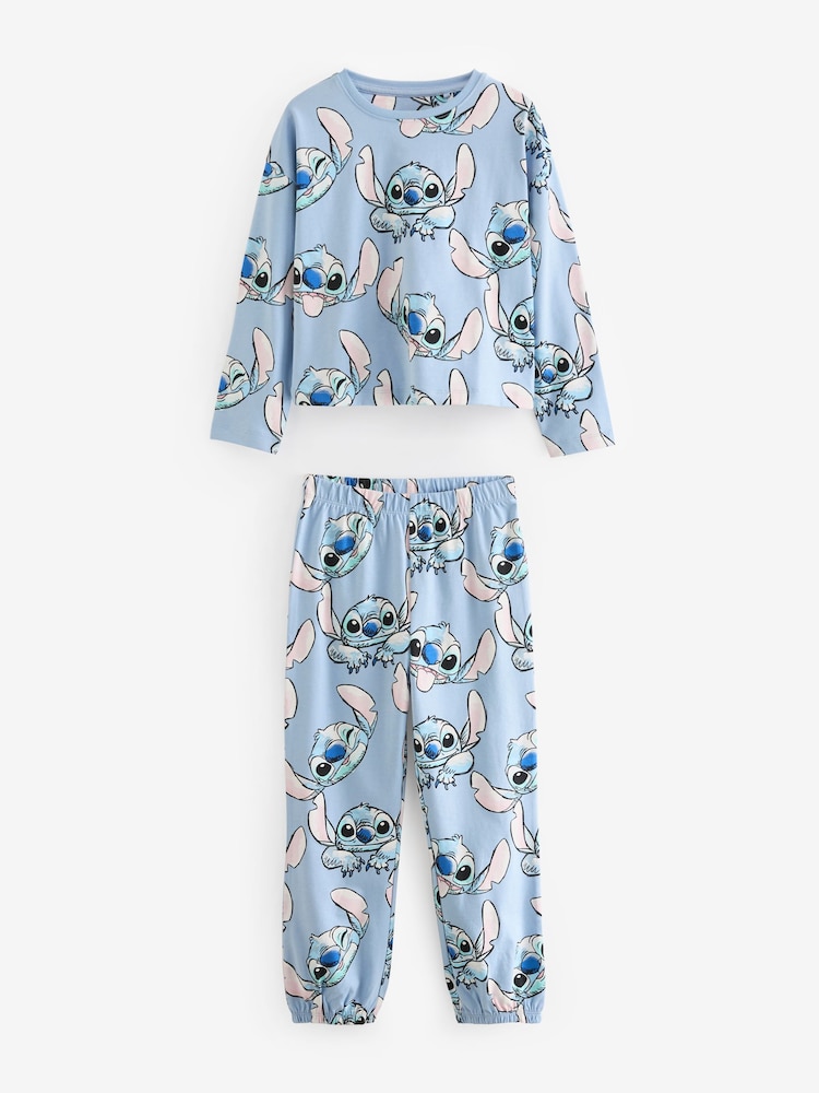 Blue/ Purple Lilo and Stitch License Pyjamas 2 Pack (3-16yrs) - Image 8 of 11