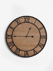 Natural Bronx 60cm Wooden Wall Clock - Image 2 of 3