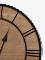 Natural Bronx 60cm Wooden Wall Clock - Image 3 of 3