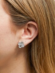 Lipsy Jewellery Silver Floral Clover Set - Gift Boxed - Image 3 of 4