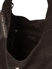 Pure Luxuries London Chocolate Brown 'Evora' Leather Shoulder Bag - Image 6 of 7