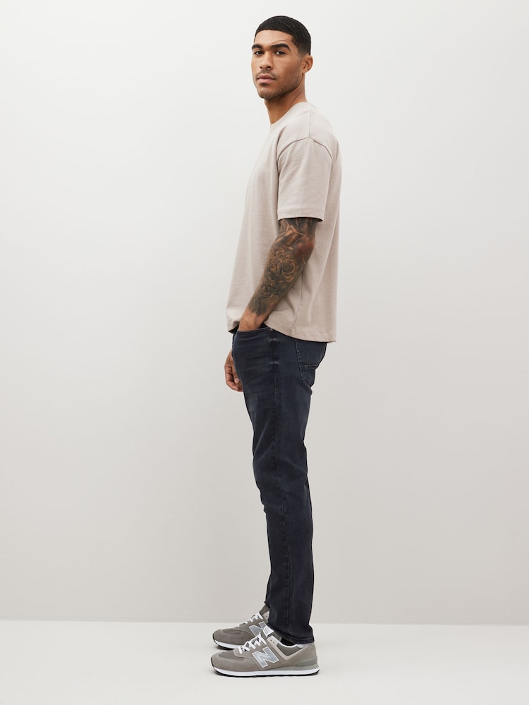 Grey Slim Fit Motion Flex Jeans - Image 3 of 9