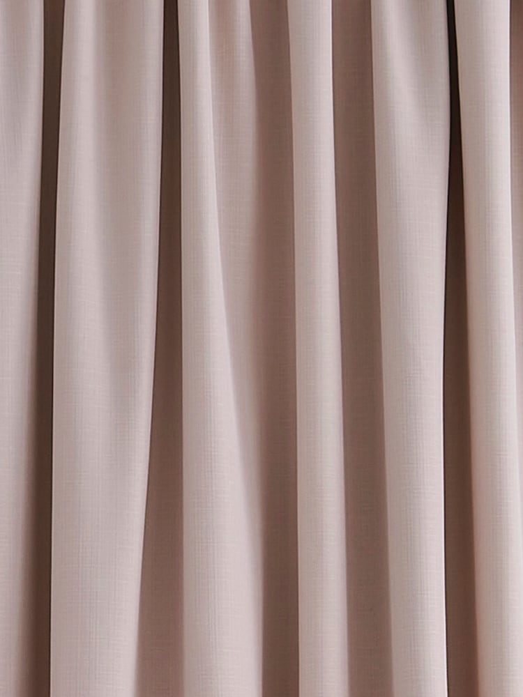 Laura Ashley Blush Pink Stephanie Blackout Lined Blackout/Thermal Pencil Pleat Curtains - Image 3 of 3