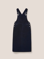 White Stuff Blue Emmie Organic Corduroy Midi Pinny - Image 5 of 6