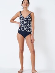 Crew Clothing Company Multi Blue Floral Print Nylon Tankini Top - Image 2 of 4
