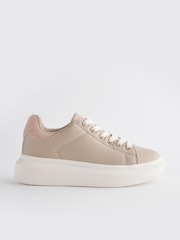 Neutral Brown Chunky Sole Trainers - Image 2 of 5