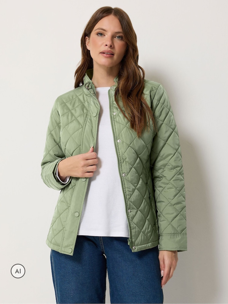 M&Co Green Quilted Jacket - Image 1 of 7