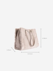 Grey Faux Fur Shopper Bag - Image 3 of 5