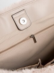 Grey Faux Fur Shopper Bag - Image 4 of 5
