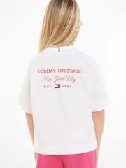 Bela majica s kratkimi rokavi in napisom Tommy Hilfiger Kids - Slika 2 iz 6