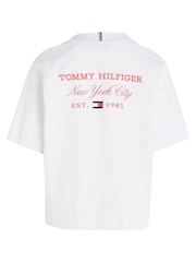 Bela majica s kratkimi rokavi in napisom Tommy Hilfiger Kids - Slika 5 iz 6