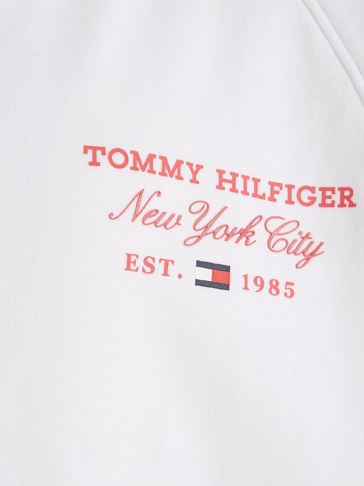 Bela majica s kratkimi rokavi in napisom Tommy Hilfiger Kids - Slika 6 iz 6