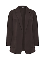 Yours Curve Black Open Edge Blazer - Image 1 of 2