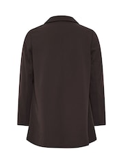 Yours Curve Black Open Edge Blazer - Image 2 of 2